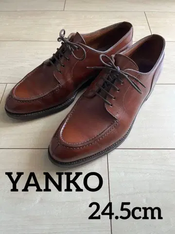 YANKO U칩 가죽 신발 24.5cm 브라운