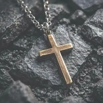 놋쇠 크로스 펜던트 오링 실버925 빈티지풍 이소재 새상품