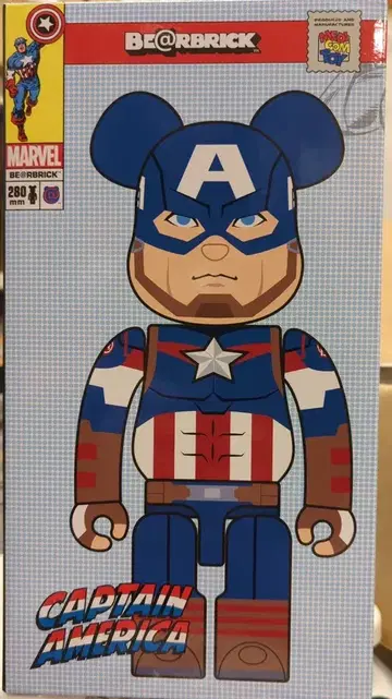 MEDICOMTOY 베어브릭 캡틴 아메리카/베어브릭 400%