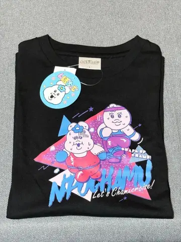 익명 배송 뇸포참 셔츠 L 사이즈 블랙 반팔 시마무라 콜라보