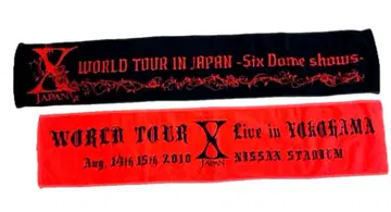 X JAPAN WORLD TOUR 2010 LIVE 타월 2장 굿즈