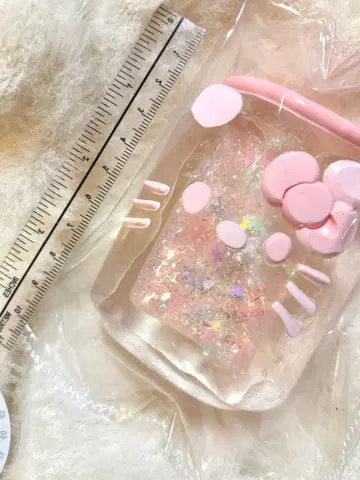 오일 함유 스퀴즈 반짝반짝 스퀴즈 쪼물쪼물 화이트 고양이