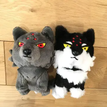 무빅 주술회전 후시구로의 식신 봉제 인형 키링 타마 이누 세트 혼 블랙