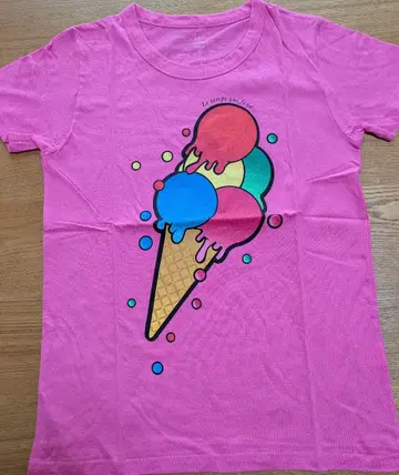 [ 새상품 ] 도쿄사변 라이브 T셔츠 아이스크림 S 사이즈 핑크