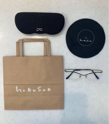 하쿠산 안경점 안경 블랙&골드