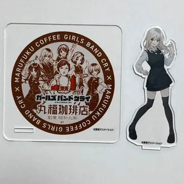 걸즈밴드클라이 x 마루후쿠커피점 아크릴 스탠드 코스터 카와라기 모모카