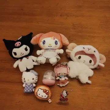 산리오 인형 키링 묶음 판매 마이멜로디 키티 쿠로미 가마구치