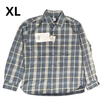 재팬 블루진스 JBLS1008 황화 염색 체크 셔츠 블루 XL
