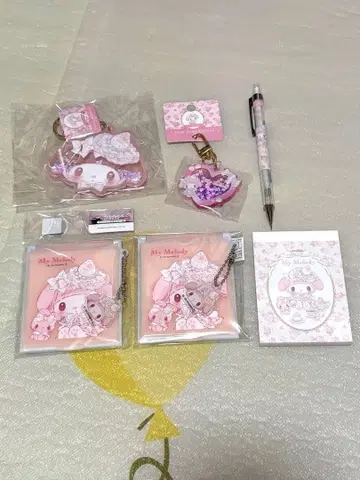 My Melody 문구 세트 화이트 딸기 티타임