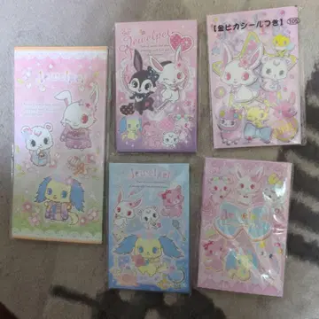 산리오 주얼펫 복주머니 5개 세트 봉투 세뱃돈 씰 편지