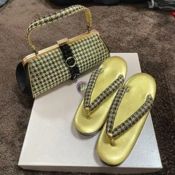 하운드투스 체크 패턴 백과 조리 세트 후리소데