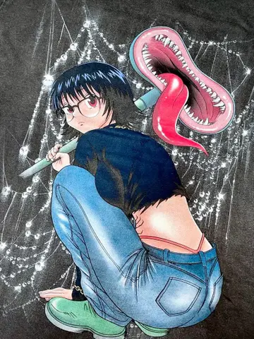 HUNTER x HUNTER 티셔츠 시즈쿠 애니메이션 환영여단 블랙 M