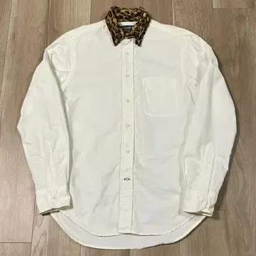 Gitman Bros. 긴팔 셔츠 화이트/레오파드 무늬