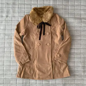 [ 택 포함 새상품 ] 뚤라라 베이지 더블 브레스트 롱 코트