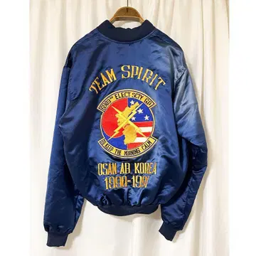 90s 한국군 수베니어 자켓 오산 공군기지 자수