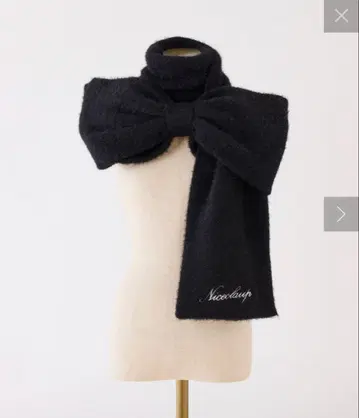 one after another NICE CLAUP 리본 머플러 블랙