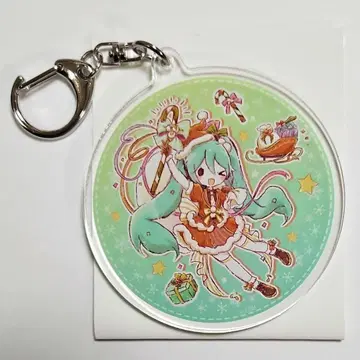 하츠네 미쿠 그래프아트 크리스마스 아크릴 키링