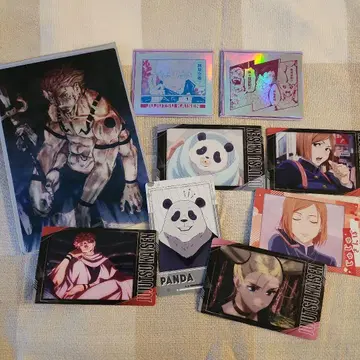 주술회전 렌치형 엽서 오로라 스티커 스냅 카드