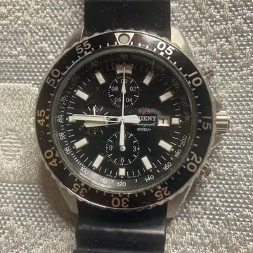ORIENT TT11-CO-B 크로노그래프 다이버 블랙 5 x 4.6cm