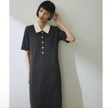 하프 슬리브 폴로 셔츠 원피스