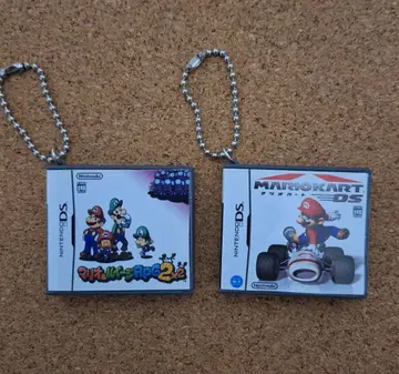 닌텐도 DS형 미니어처 키링 마리오 카트 마리오 루이지 RPG