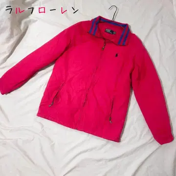 폴로 바이 랄프로렌 자수 로고 자켓 퀼팅 빨간색