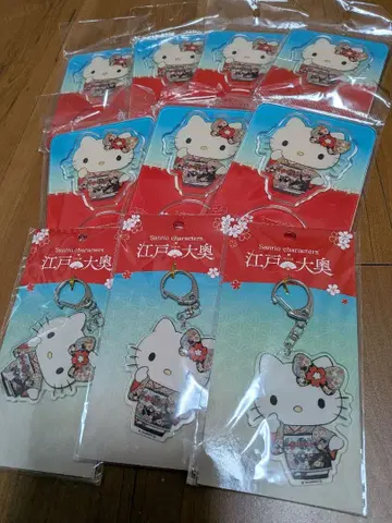 에도 대오쿠전 산리오 HelloKitty 키티 아크릴 스탠드 키링