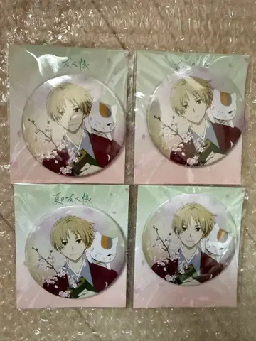 나츠메 우인장 교토마후 빅 캔뱃지 나츠메 타카시 냥코센세 4종 세트