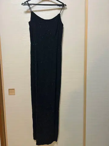 ( S 사이즈 ) 블랙 비즈 자수 슬립 드레스