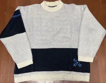 OXBOW 보더 니트 스웨터 L