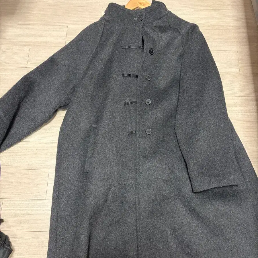 미세키 서울) Hoodie long duffle coat GREY | 후루츠패밀리