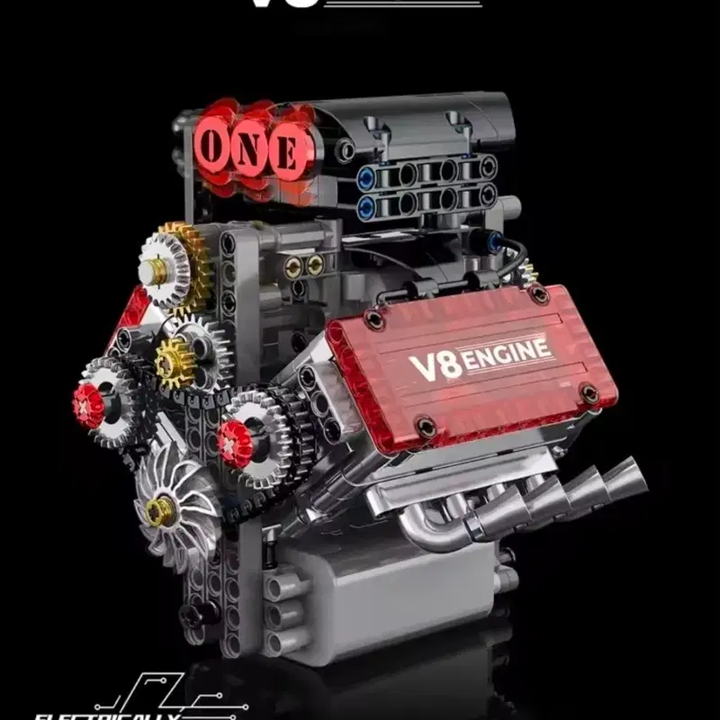 V8엔진 조립식 블록 장난감 아이들 레고 고퀄리티 자동차 차량용 감성튜닝