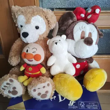 더피 미니 마우스 호빵맨 봉제 인형 세트