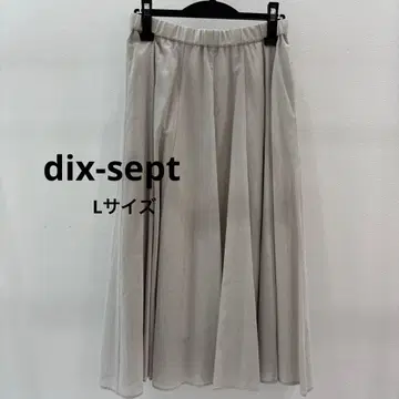 dix-sept 디셋 봄여름 스커트 플레어 시어 L 사이즈 밴딩