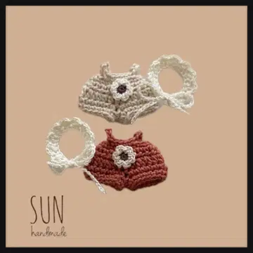 핸드메이드 아기 옷 갈아입기 의류 뜨개질 꽃