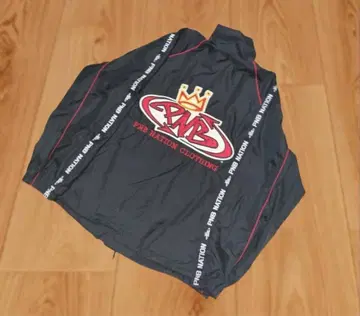 [ 레어/y2k ] PNB NATION 나일론 자켓 블랙 소매 로고