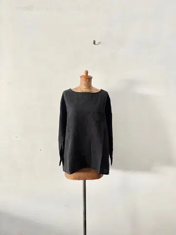 [ 새상품급 ] Gauze 린넨 풀 오버 블라우스 가슴 포켓