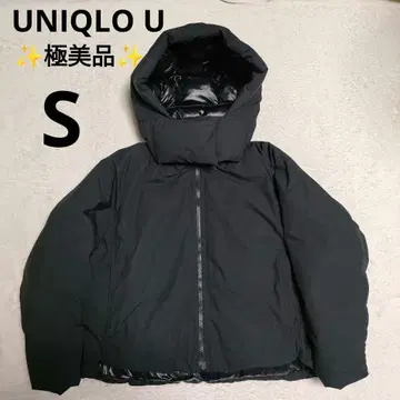 [ 컨디션 최상 ] UNIQLO U 패디드 숏 후드티 블랙 S