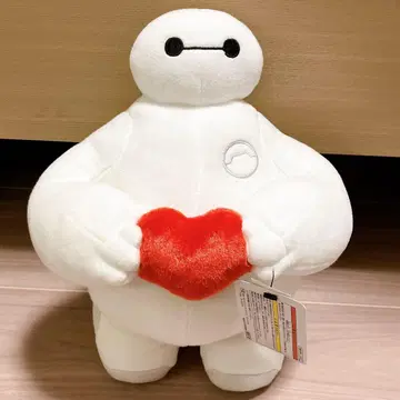 레어 미사용 택 포함 디즈니씨 베이맥스 하트 를 가진 봉제 인형
