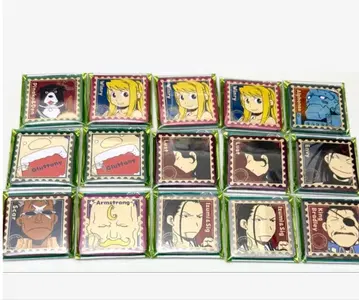 강철의 연금술사 스퀘어 캔뱃지 묶음 판매 엔비 라스트 알폰스