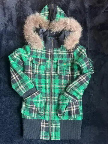 구제 의류 Y2K 헤이세이 패션 퍼 자켓