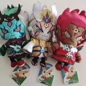 요로즈마트 한정판 요괴워치 DX 폭신봉제 인형 냥 신엔마 3개