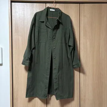 퍼리 레이트 올리브 셔츠 코트