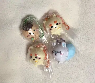 치이카와(먼작귀) 마스코트 부착 비스킷 4개 세트