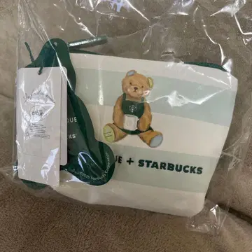 새상품 젤라또피케 스타벅스 보더 파우치 민트 그린