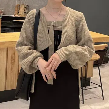 백산 니트 볼레로