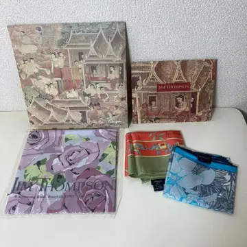 짐 톰슨 스카프 손수건 3점 실크