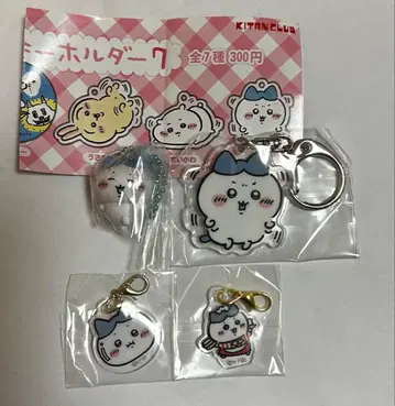 치이카와(먼작귀) 마스코트 부착 비스킷 하치와레 여러가지 4개 세트