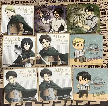 진격의 거인 코스터 카드 총 9점 리바이 엘렌 미카사 엘빈