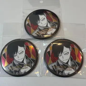 도원암귀 메탈릭 캔뱃지 나미키 와타루 TSUTAYA 아키타 서점 3개